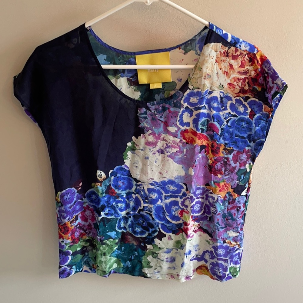Blue floral Maeve top